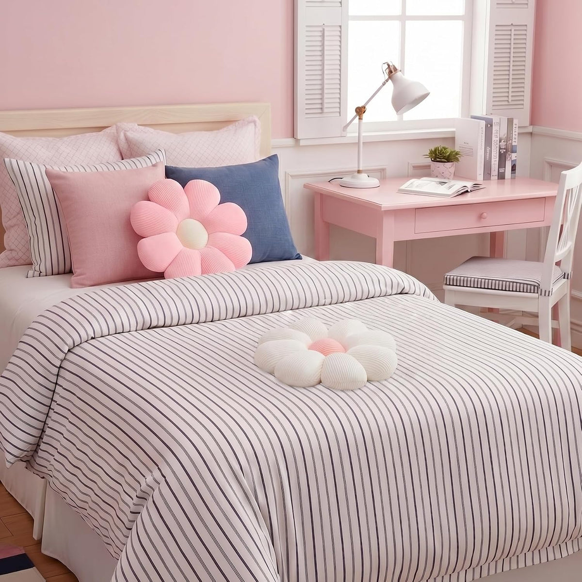 2 Pcs Flower Pillow Decorative Throw Pillows Set for Preppy Room Dorm Decor