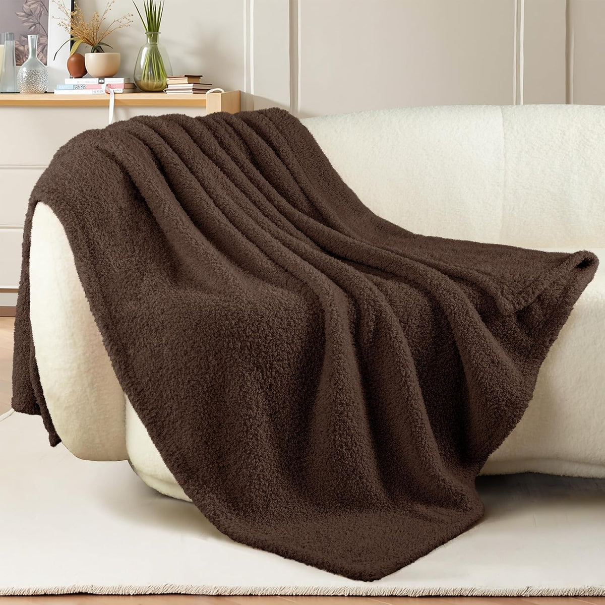 Exclusivo Mezcla Soft Plush Fleece Throw Blanket for Couch, Sofa, 50" x 60"