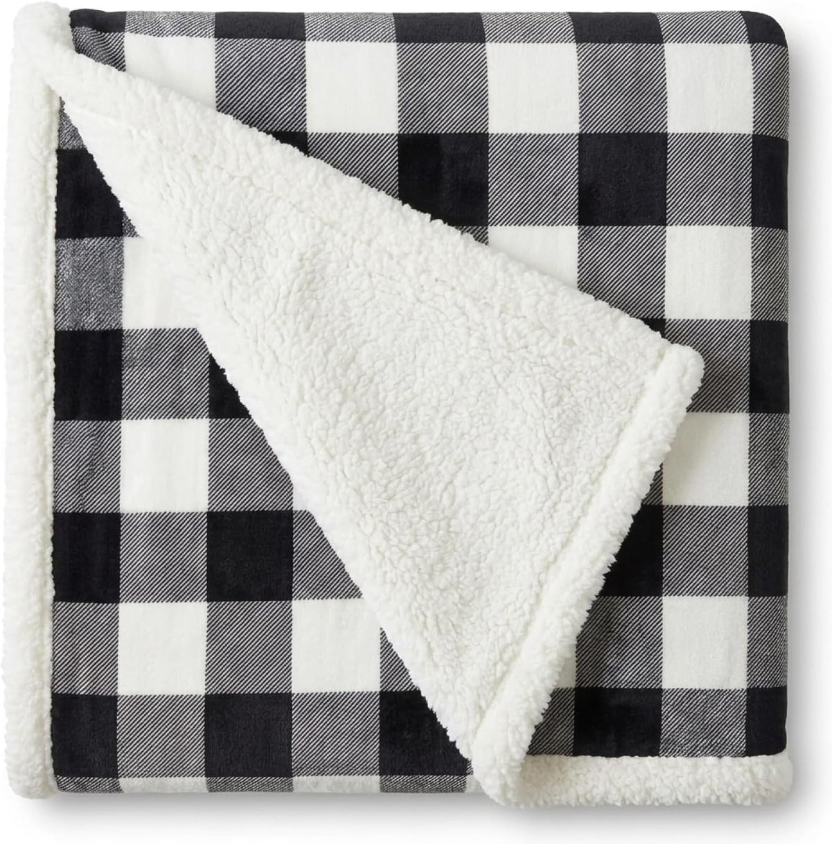 Eddie Bauer - Sherpa Reverse Throw Blanket for Bed or Couch, 50 x 60