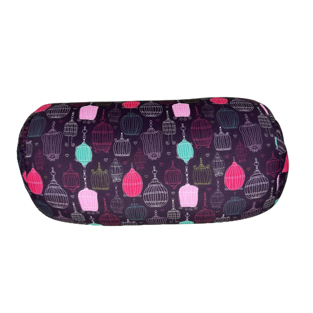 Bookishbunny Microbead Cylinder Bolster Roll Pillow 13" x 7" (PastelFlowers)