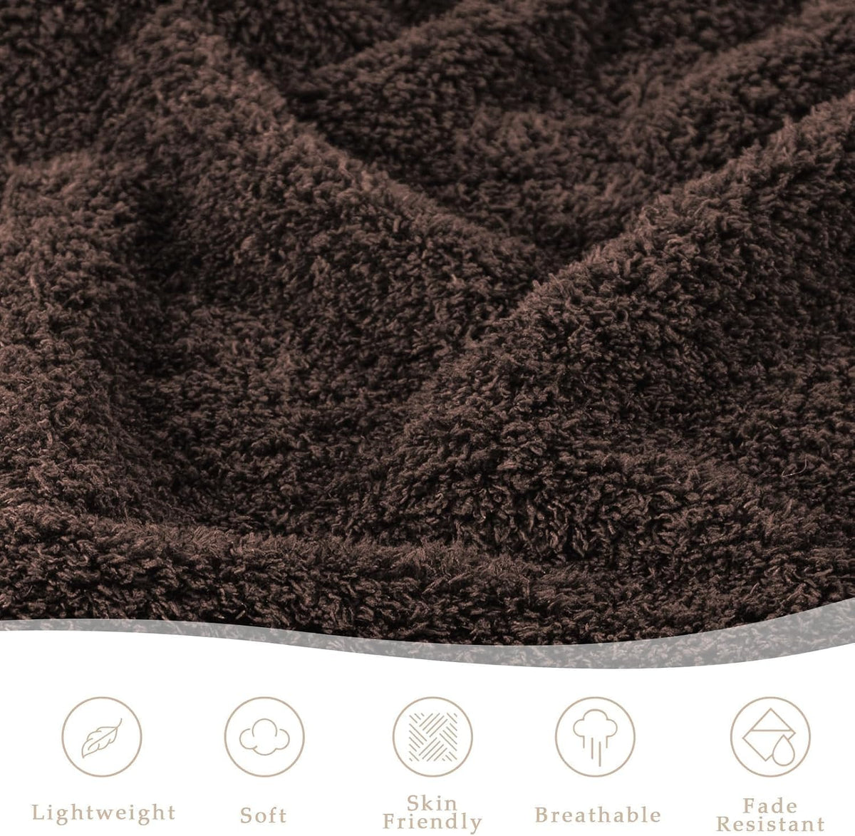Exclusivo Mezcla Soft Plush Fleece Throw Blanket for Couch, Sofa, 50" x 60"