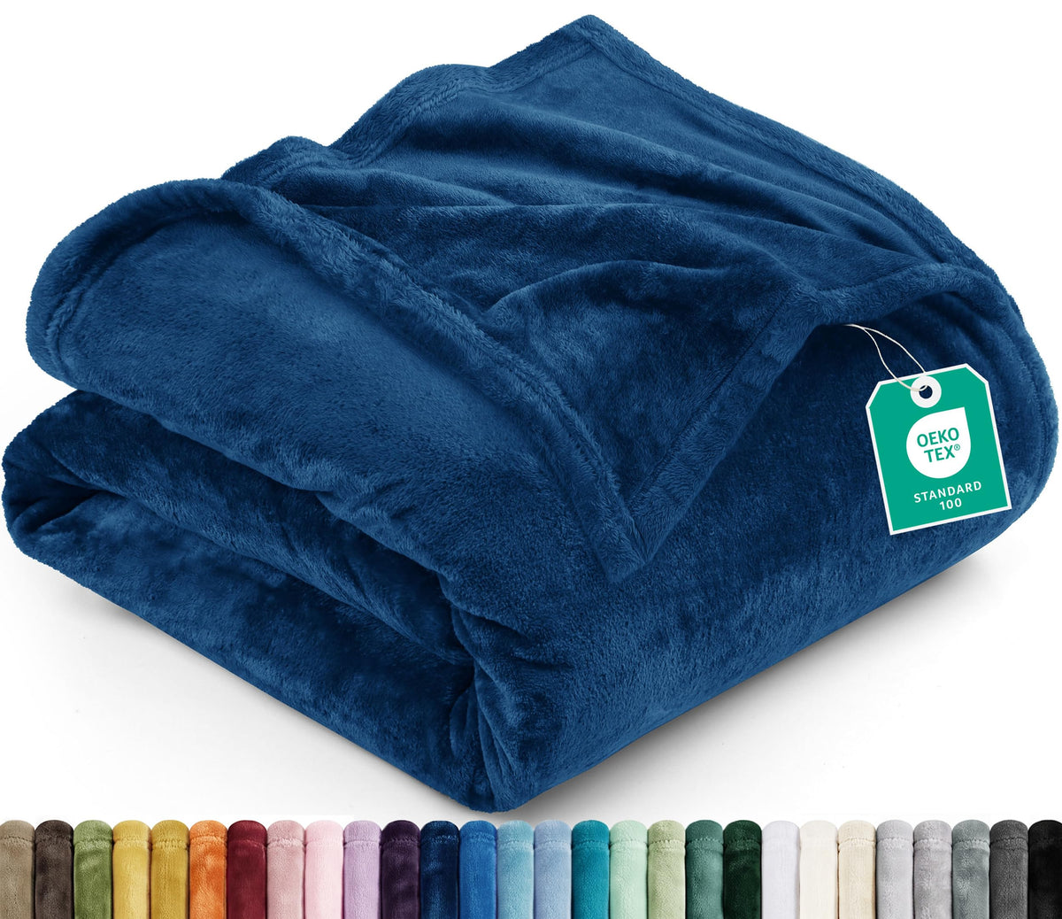 Utopia Bedding Ultra Soft Fleece Bed Blanket Full Size Grey (90x84 Inches)