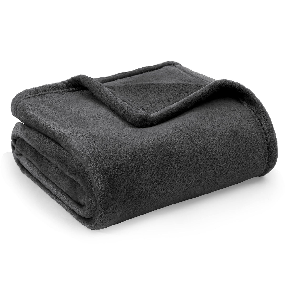 Bedsure Soft Fleece Throw Bed Blanket for Couch Grey - Lightweight Fuzzy Cozy Halloween Decorations Blankets and Throws for Sofa, Couch, Travel, Camping, 50x60 inches