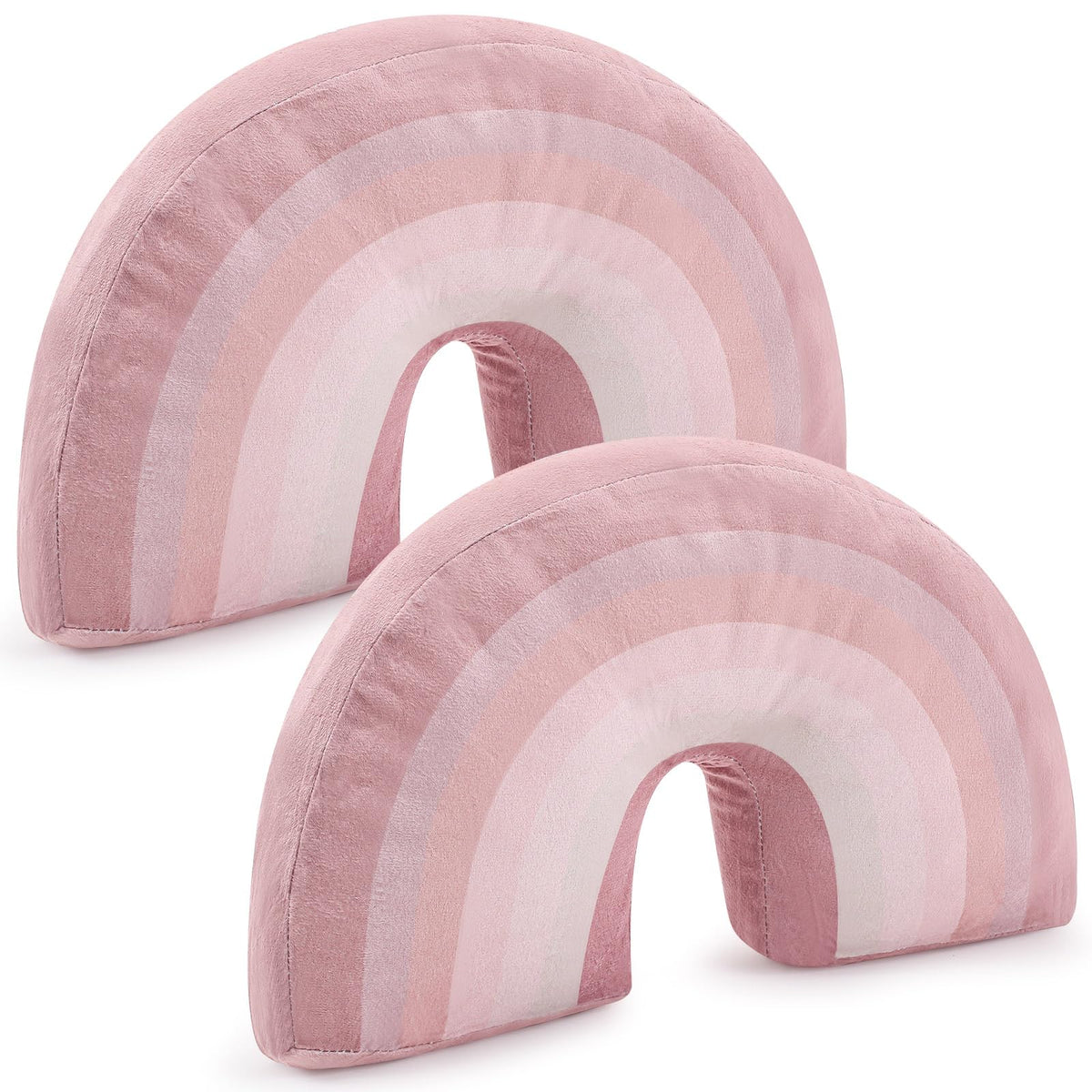 Chunful Rainbow Pillow Plush Arch Cushion,Macaron Colors,2 Pcs