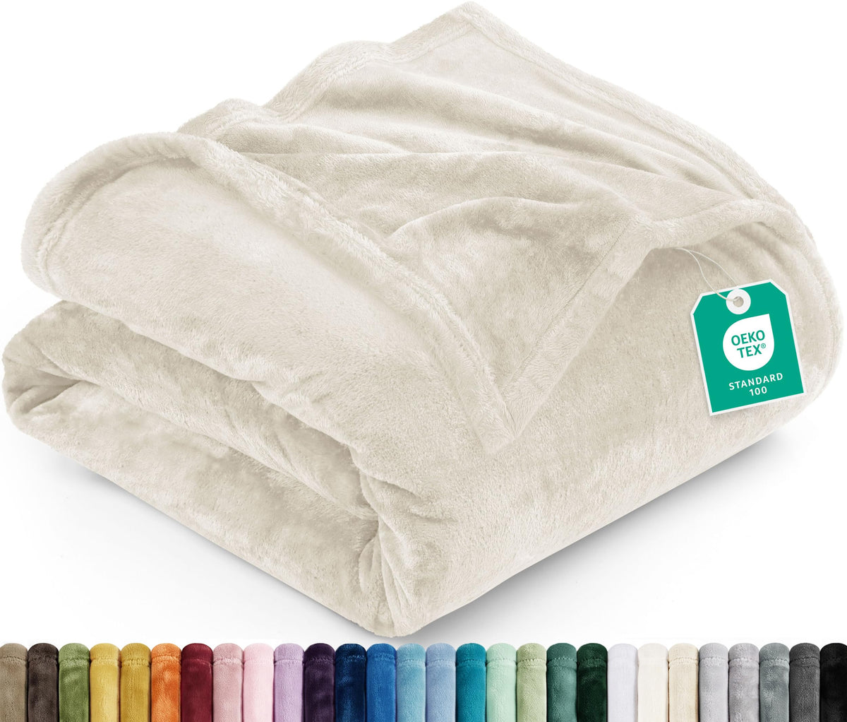 Utopia Bedding Ultra Soft Fleece Bed Blanket Full Size Grey (90x84 Inches)