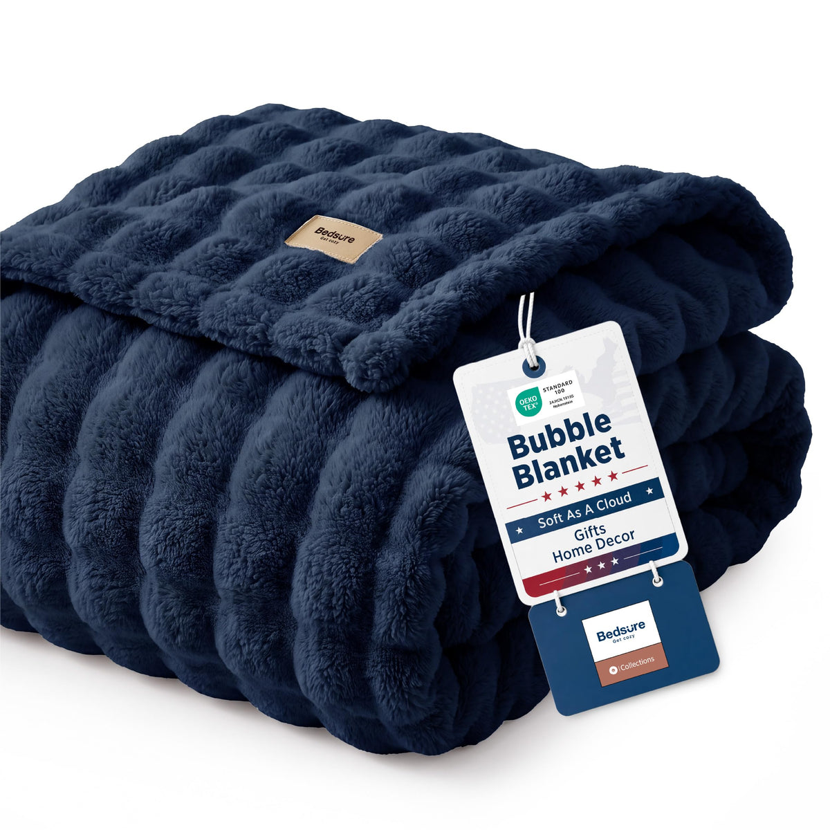 Bedsure Cloud Bubble Blanket, Soft Cozy Throw, Off White, 50"×60"