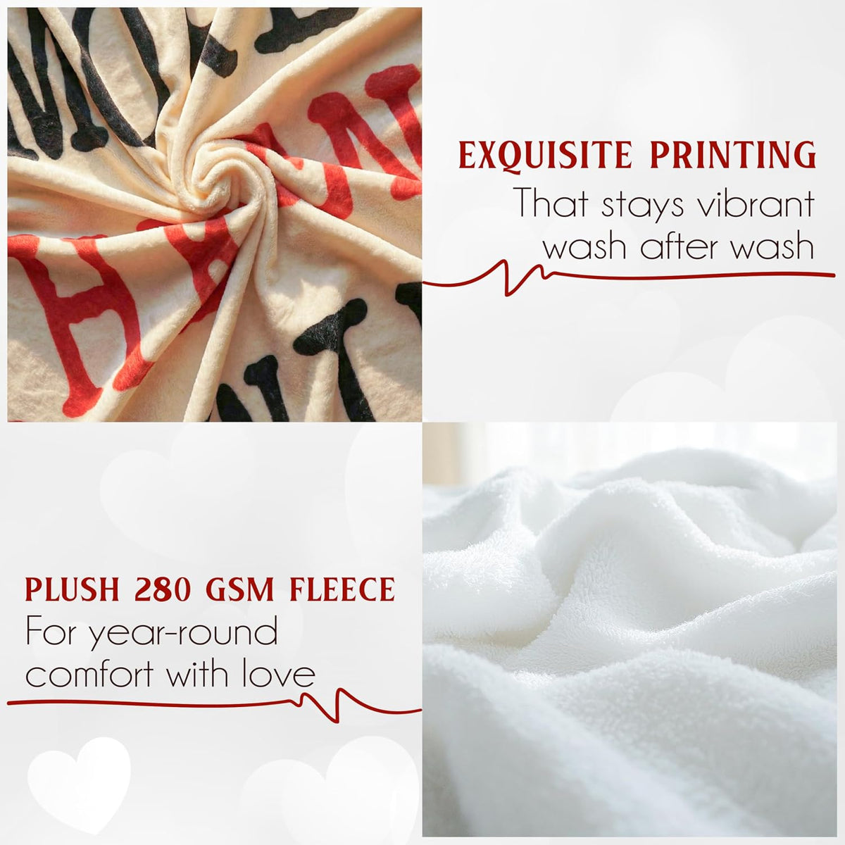 WRAPIX Anniversary Couple Gifts for Women Men - Soft Throw Blanket 50x60 in