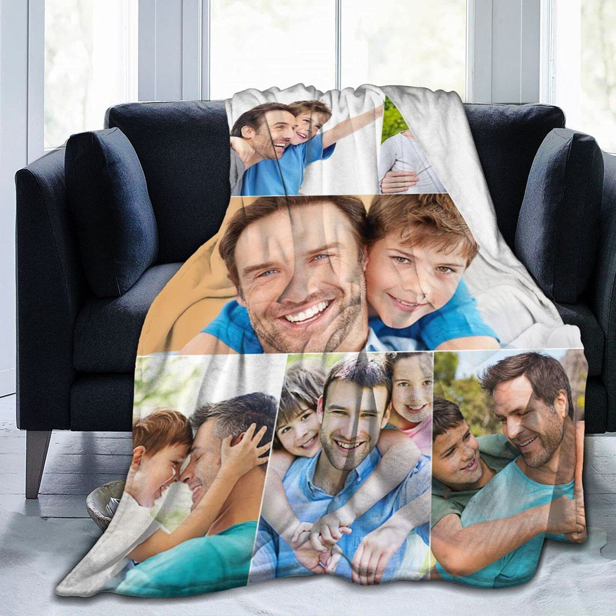 QETXVI Custom Blanket with Photos, USA Made 40"x 50"