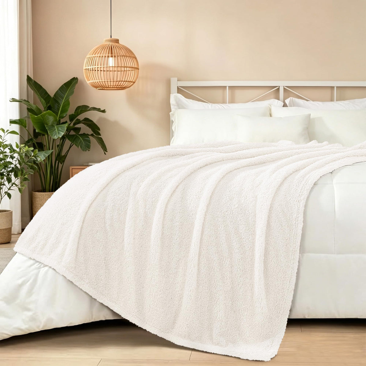 Exclusivo Mezcla Soft Plush Fleece Throw Blanket for Couch, Sofa, 50" x 60"