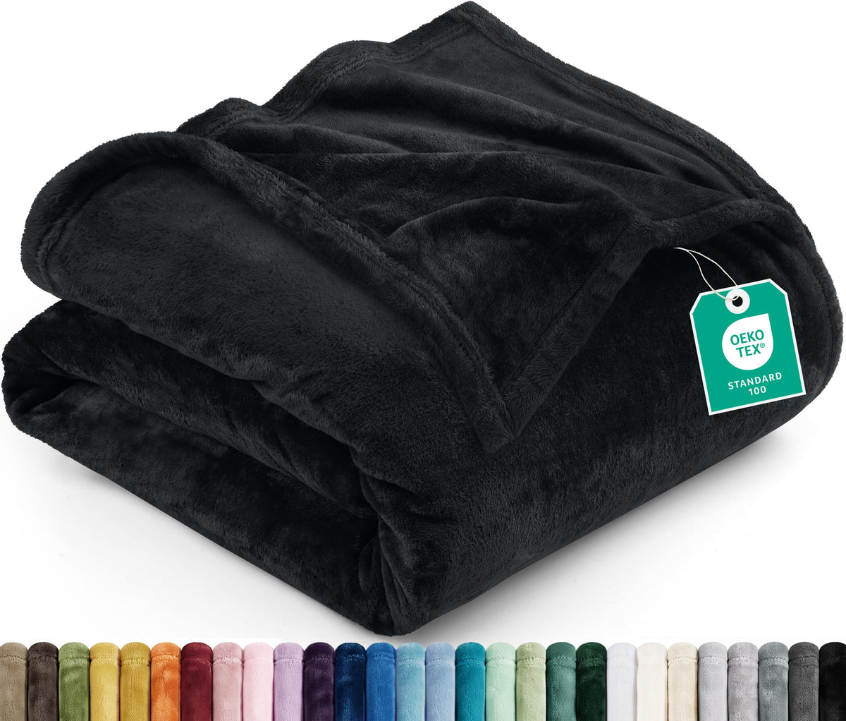 Utopia Bedding Ultra Soft Fleece Bed Blanket Full Size Grey (90x84 Inches)