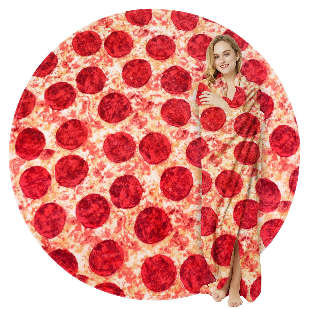 LetsFunny Burrito Tortilla Throw Blanket, Funny Realistic Food Blanket,47in