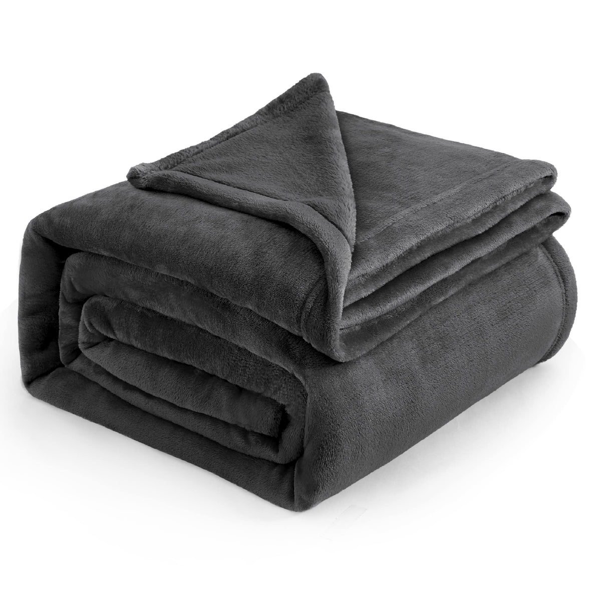 Bedsure Soft Fleece Throw Bed Blanket for Couch Grey - Lightweight Fuzzy Cozy Halloween Decorations Blankets and Throws for Sofa, Couch, Travel, Camping, 50x60 inches