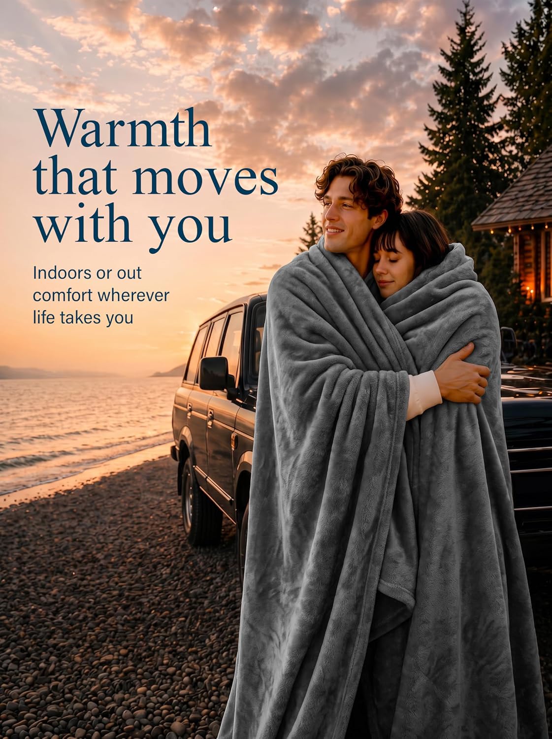 Utopia Bedding Ultra Soft Fleece Bed Blanket Full Size Grey (90x84 Inches)