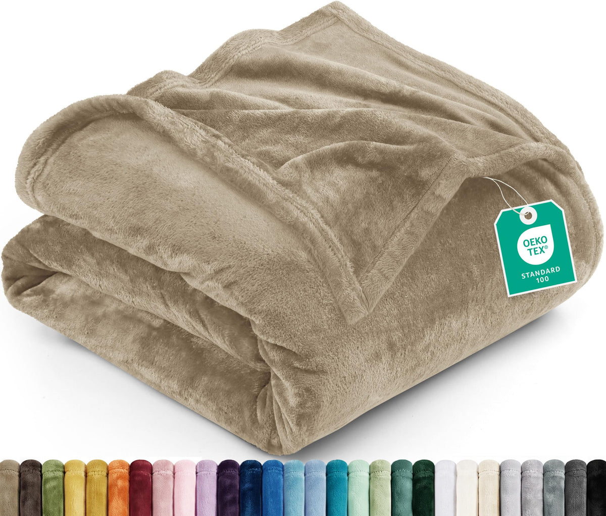 Utopia Bedding Ultra Soft Fleece Bed Blanket Full Size Grey (90x84 Inches)