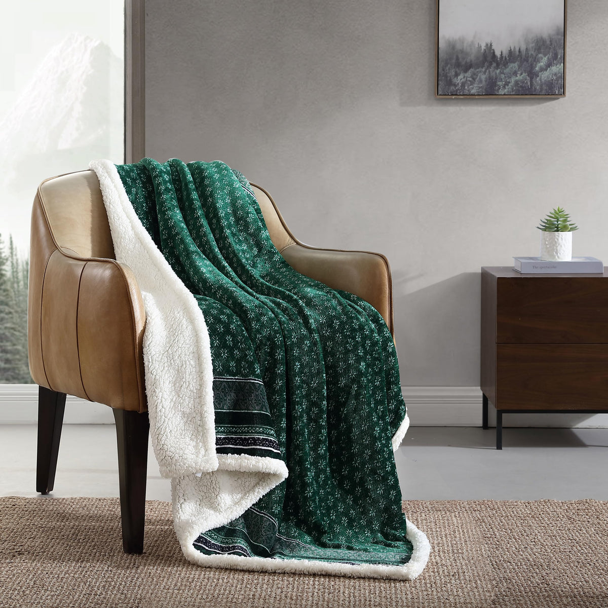 Eddie Bauer - Embossed Plush Throw Blanket for Couch or Bed, 50 x 60