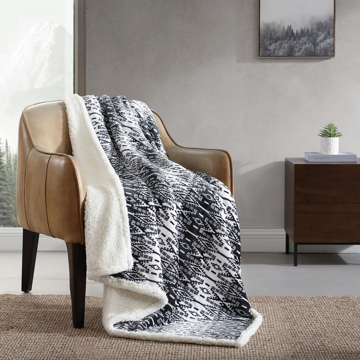 Eddie Bauer - Embossed Plush Throw Blanket for Couch or Bed, 50 x 60