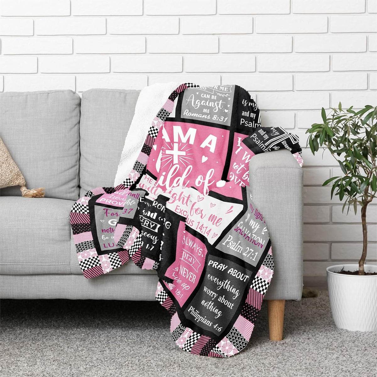 CUJUYO Christian Gifts for Women, Christian Birthday Gifts Blanket 60"x50"