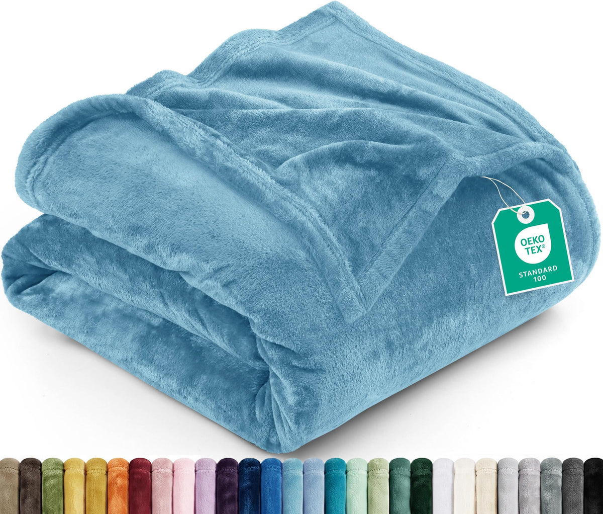 Utopia Bedding Ultra Soft Fleece Bed Blanket Full Size Grey (90x84 Inches)