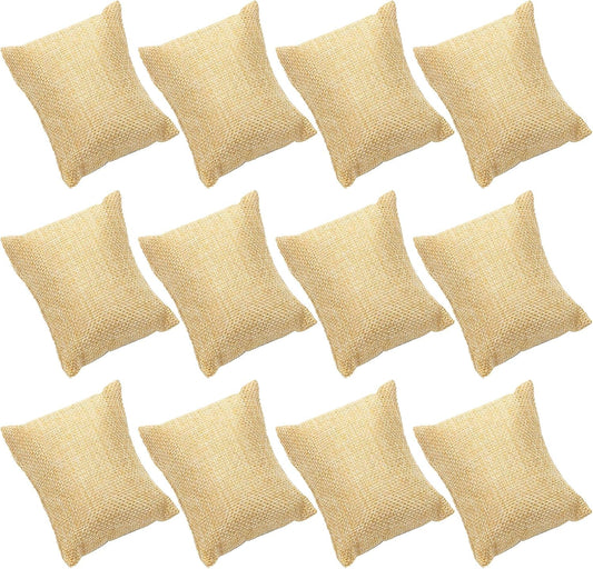 Framendino, 12 Pack Linen Bracelet Watch Pillow Jewelry Pillows Small Bangle Cushions for Displays Show