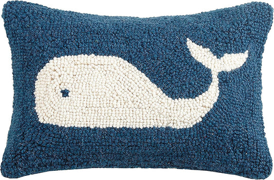 Peking Handicraft 30JSS757C12OB Whale Hook Pillow, 8X12 Throw Pillow