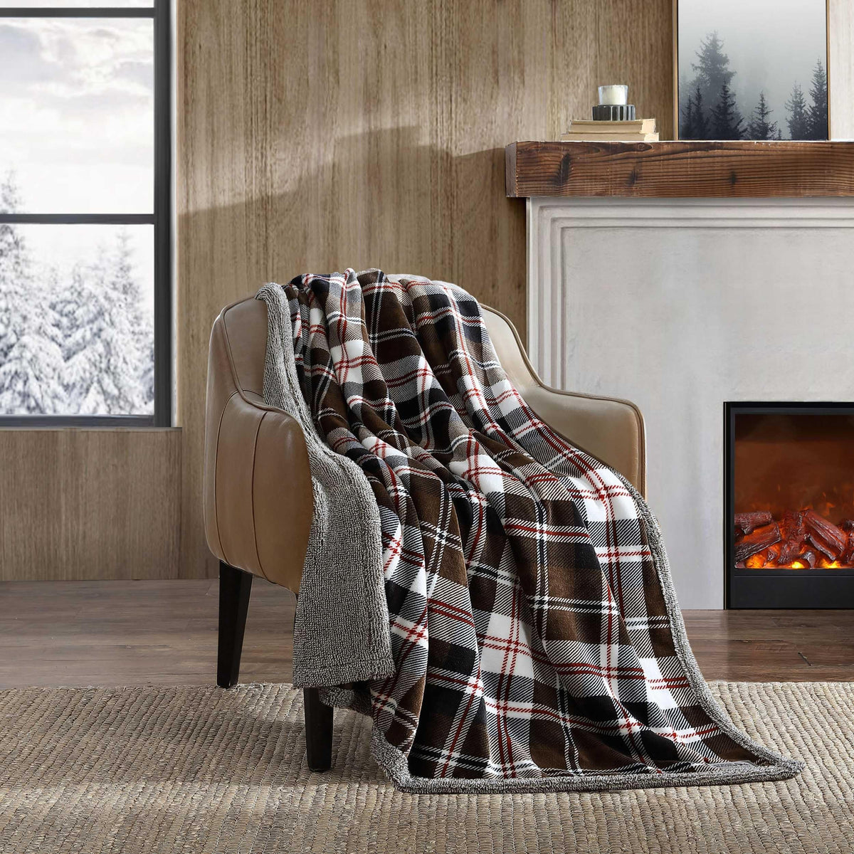 Eddie Bauer - Embossed Plush Throw Blanket for Couch or Bed, 50 x 60