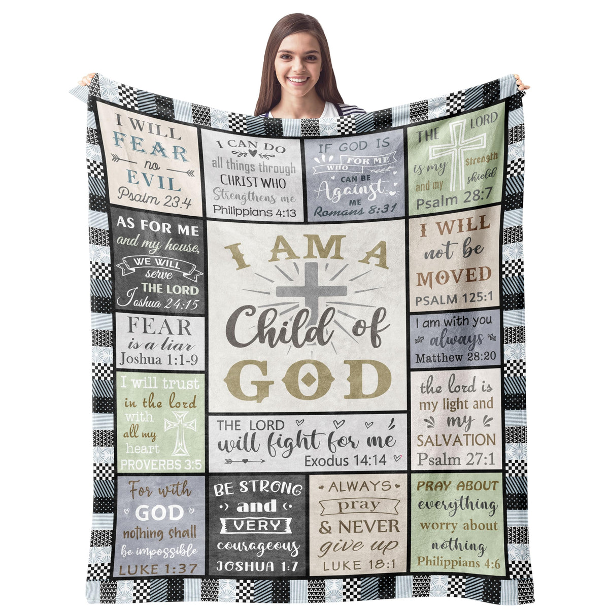 CUJUYO Christian Gifts for Women, Christian Birthday Gifts Blanket 60"x50"