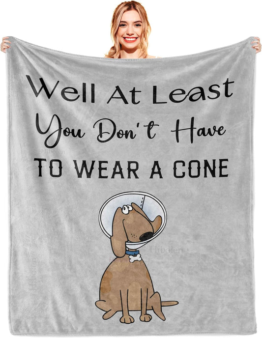 Get Well Gifts for Women/Men After Surgery Gray Blanket 50"x60"