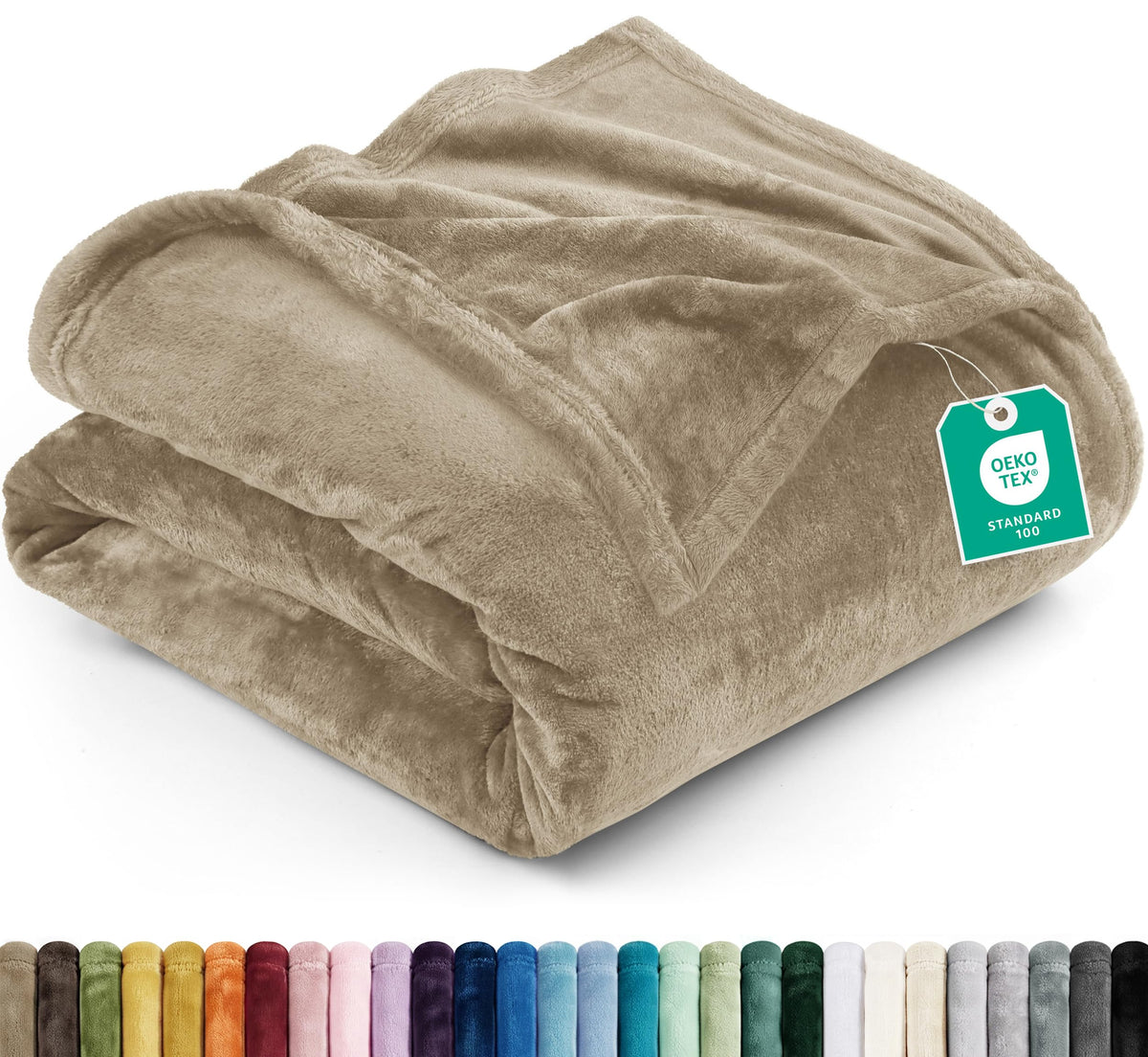Utopia Bedding Ultra Soft Fleece Bed Blanket Full Size Grey (90x84 Inches)
