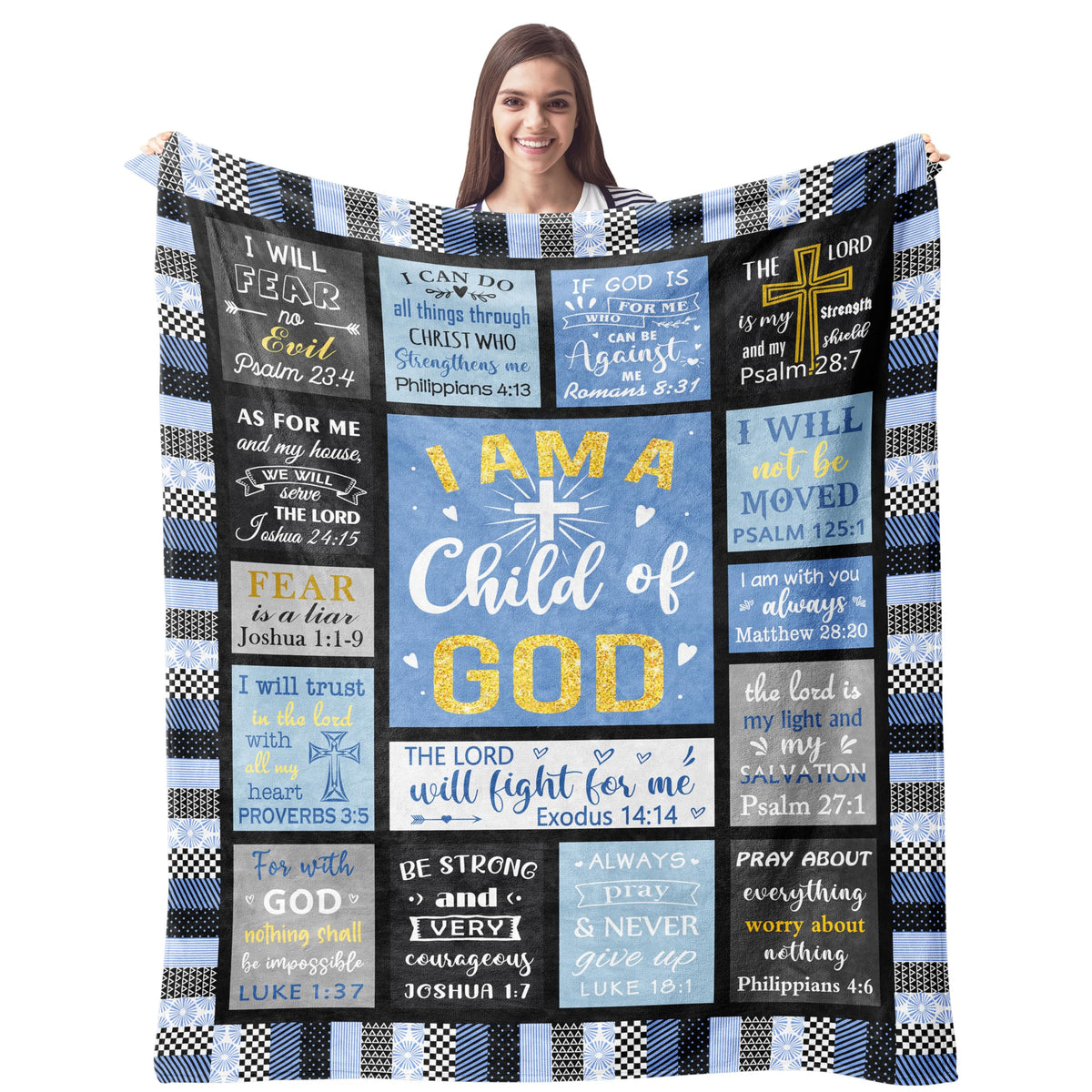 CUJUYO Christian Gifts for Women, Christian Birthday Gifts Blanket 60"x50"