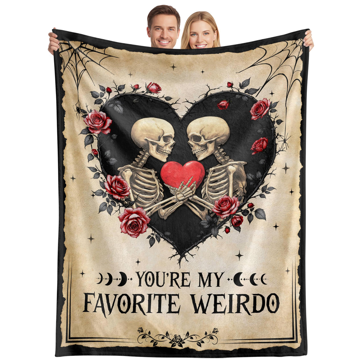 WRAPIX Anniversary Couple Gifts for Women Men - Soft Throw Blanket 50x60 in