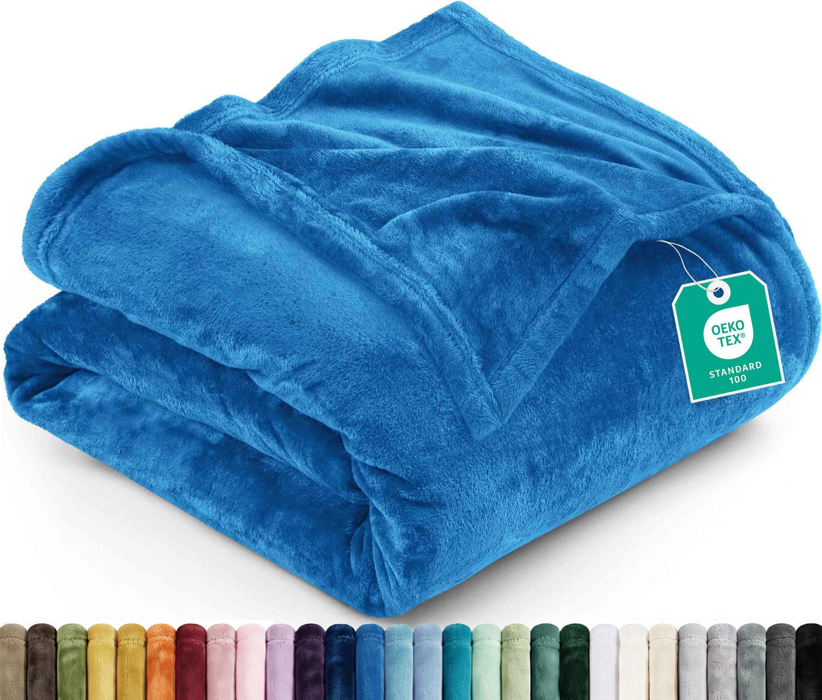 Utopia Bedding Ultra Soft Fleece Bed Blanket Full Size Grey (90x84 Inches)