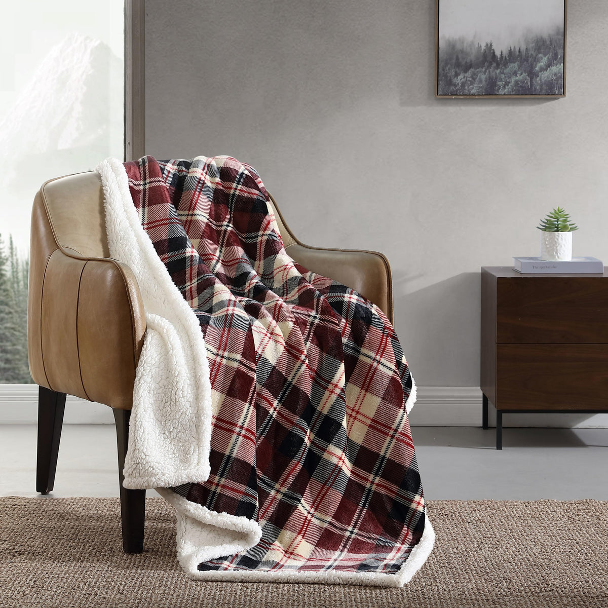 Eddie Bauer - Embossed Plush Throw Blanket for Couch or Bed, 50 x 60