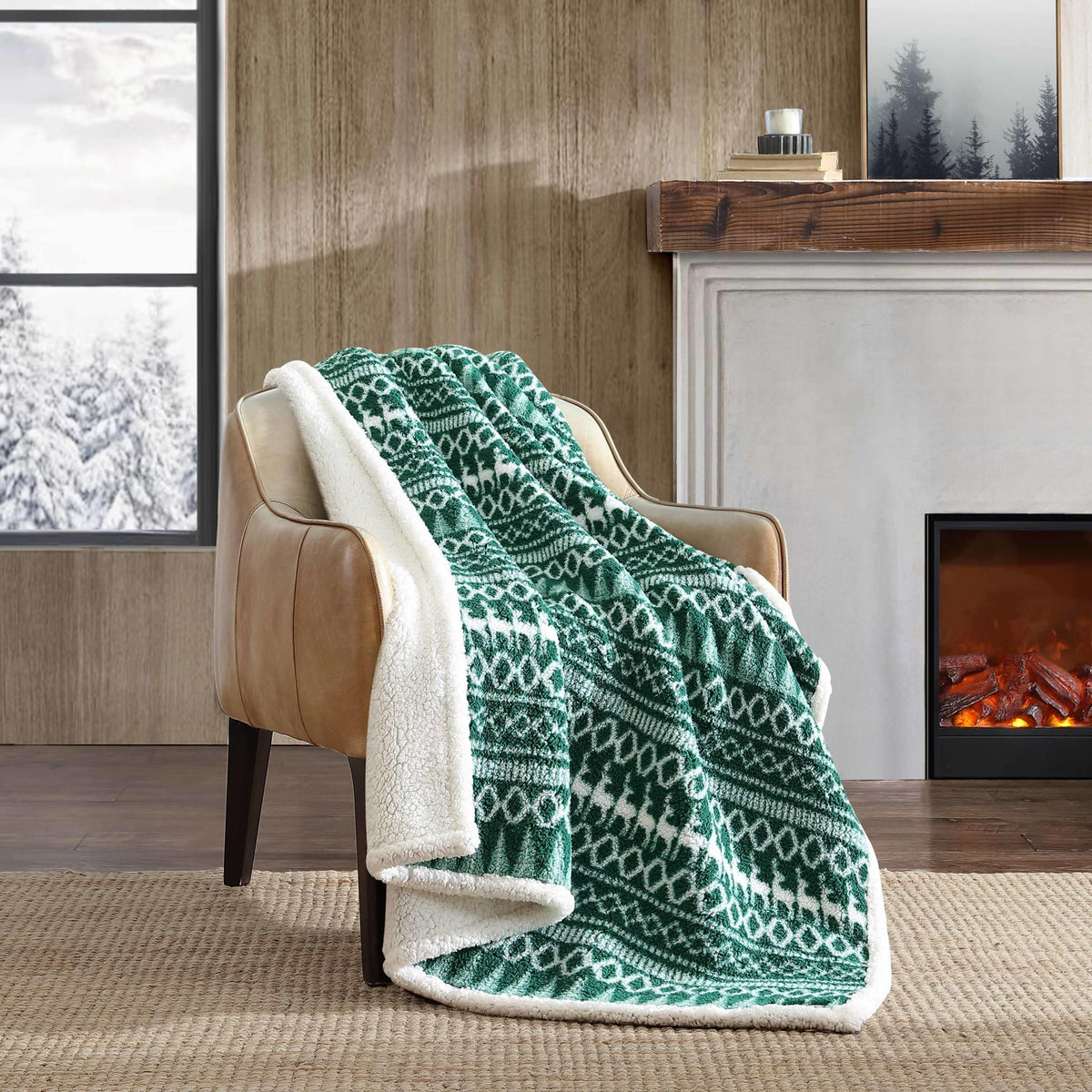 Eddie Bauer - Embossed Plush Throw Blanket for Couch or Bed, 50 x 60