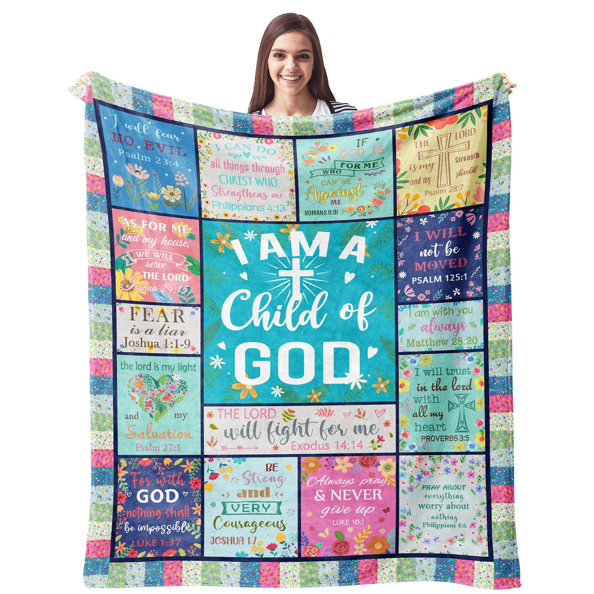 CUJUYO Christian Gifts for Women, Christian Birthday Gifts Blanket 60"x50"