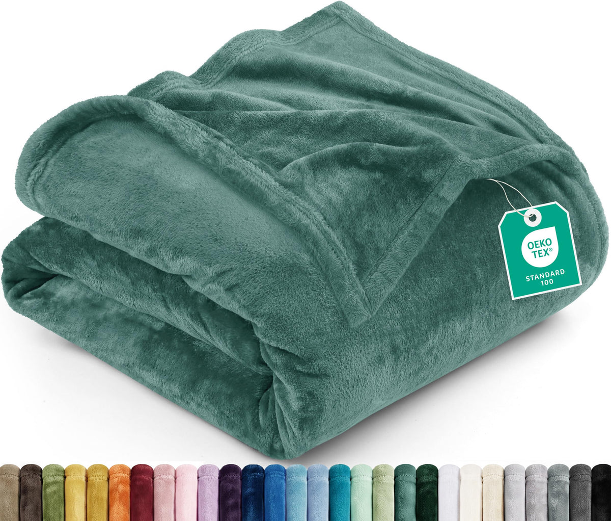 Utopia Bedding Ultra Soft Fleece Bed Blanket Full Size Grey (90x84 Inches)