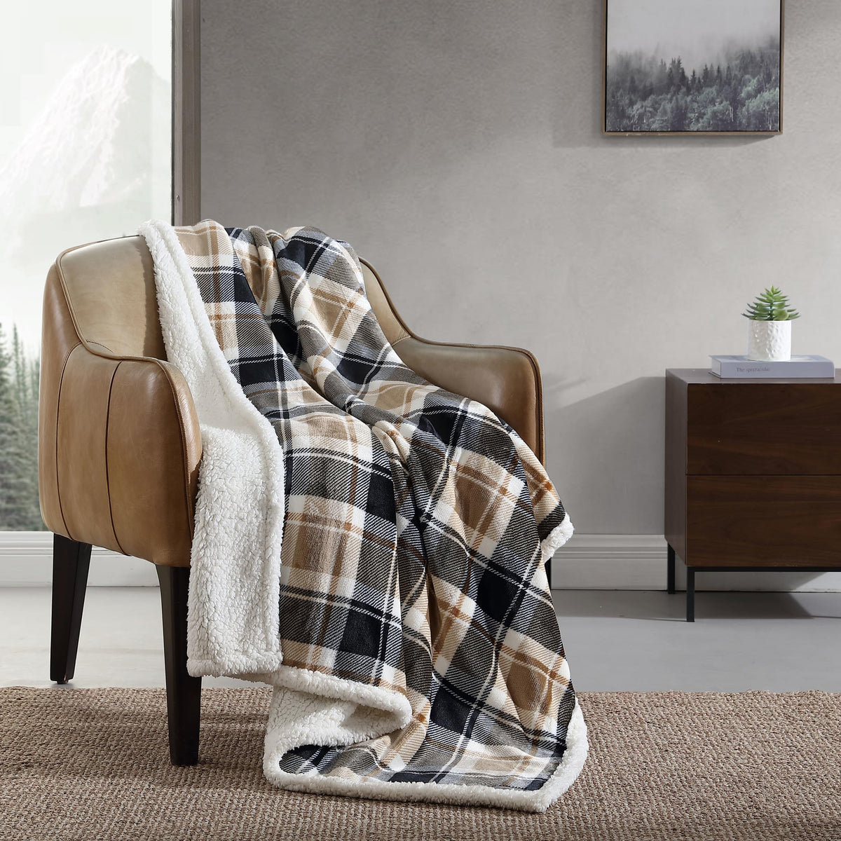 Eddie Bauer - Embossed Plush Throw Blanket for Couch or Bed, 50 x 60