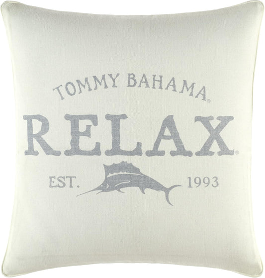 Tommy Bahama - Cotton Decorative Throw Pillow for Bed or Couch, 18 x 18