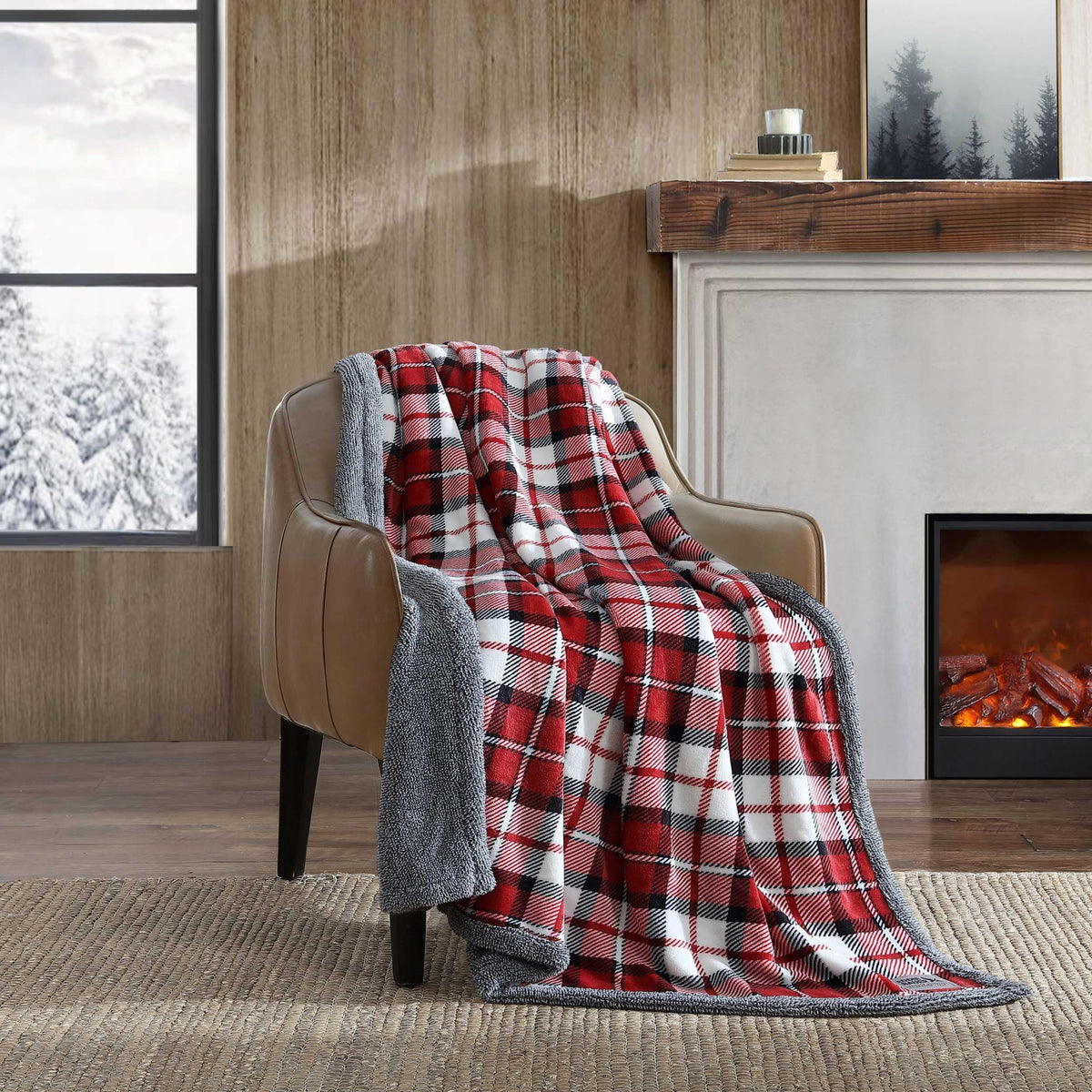 Eddie Bauer - Embossed Plush Throw Blanket for Couch or Bed, 50 x 60